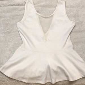 Necessary Clothing Tops - Off White Peplum Top Necessary Clothing Tops - Off White Peplum Top